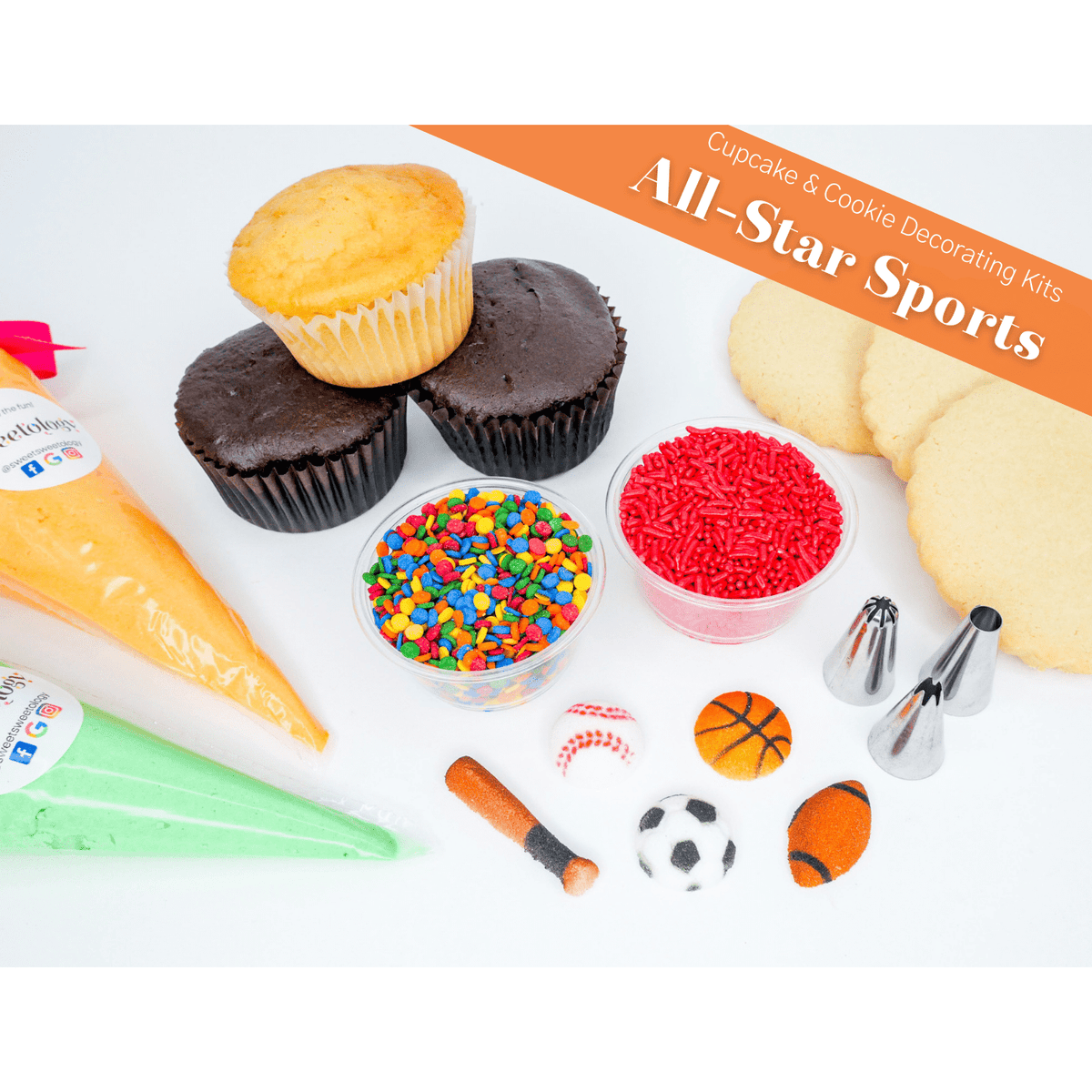 Sweetology All Star Sports Cupcake and Cookie Decorating Kit