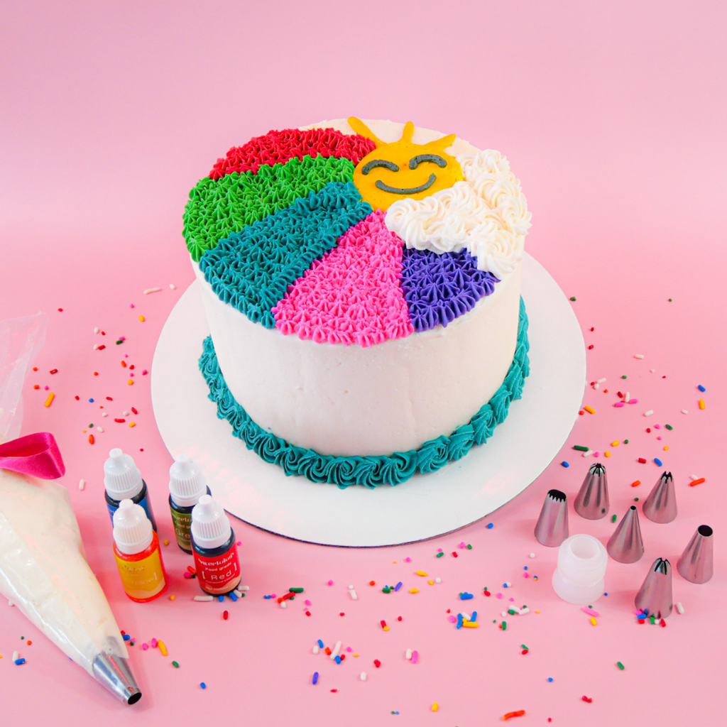 sunshine and rainbows cake decorating kit