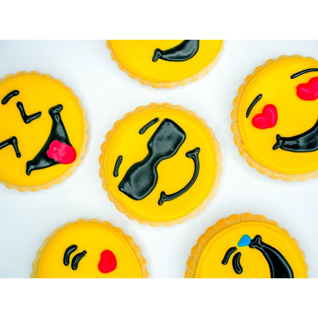 Virtual Corporate team meeting emoji cookie decorating kit international shipping under $75