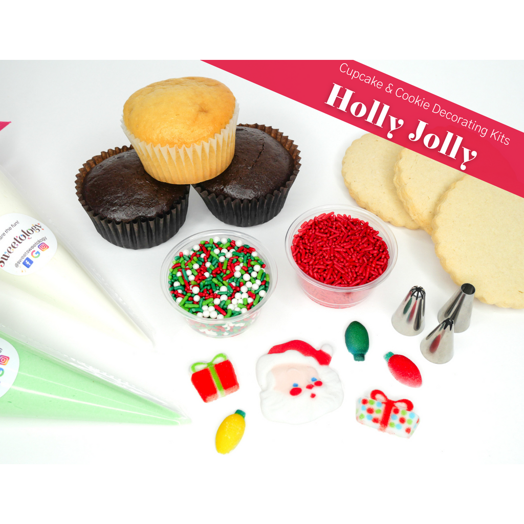 Holly Jolly cupcake and cookie decorating kit