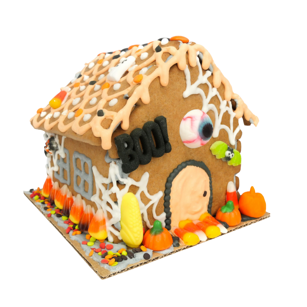 haunted house gingerbread house decorating kit Halloween 2023 DIY Craft Idea Kids party fun ghost goblins witches spiders