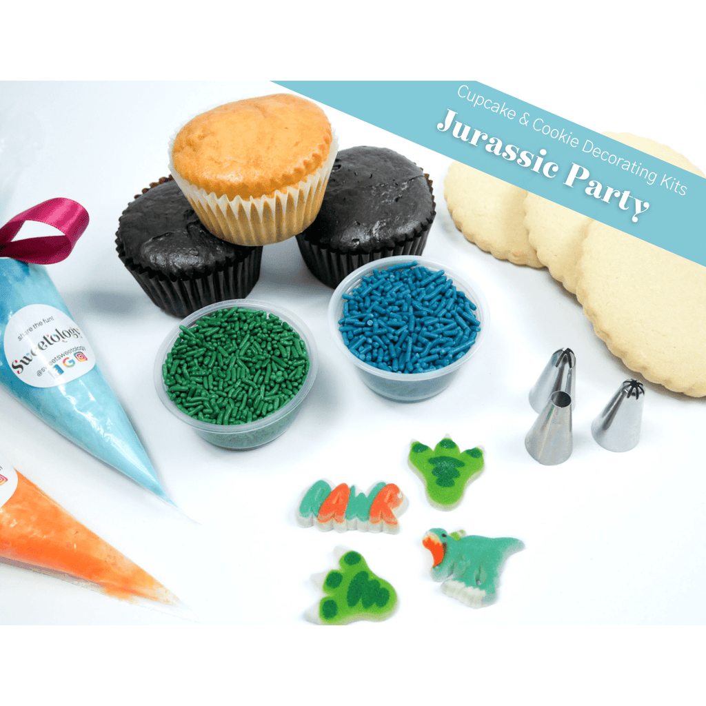 jurassic party cupcake and cookie decorating kit